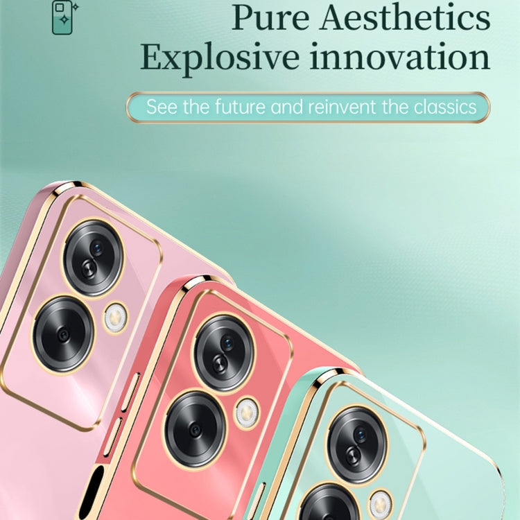 Pink TPU phone case with gold edge and ring holder