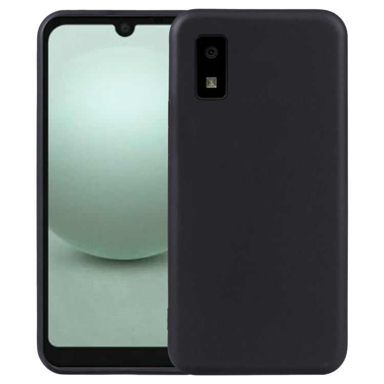 Black TPU phone case with camera cutout for Sharp Aquos Wish 3