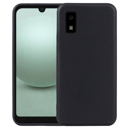 Black TPU phone case with camera cutout for Sharp Aquos Wish 3
