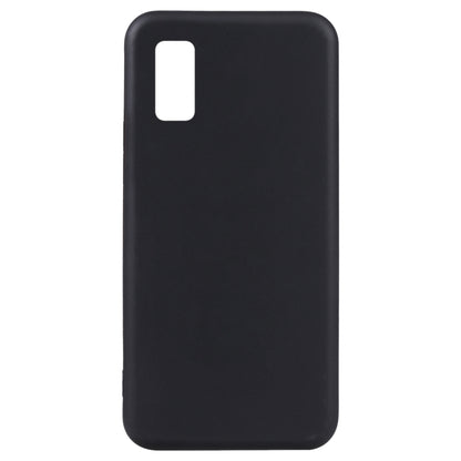 Black TPU phone case with top cutout and bottom port opening