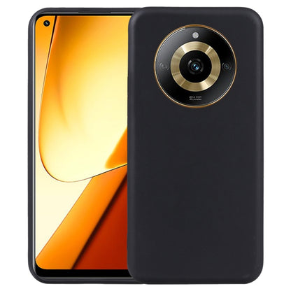 Black TPU phone case with camera and button cutouts for Realme phone