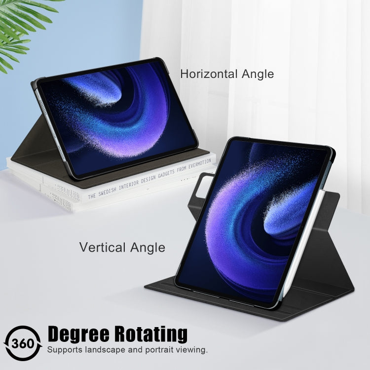 Blue smart tablet case with 360 rotating stand for horizontal and vertical viewing