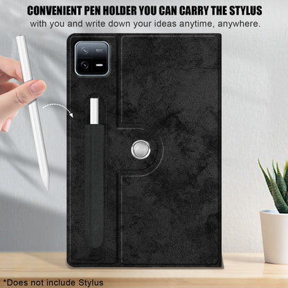Black smart tablet case with pen holder slot and camera cutout, folio cover