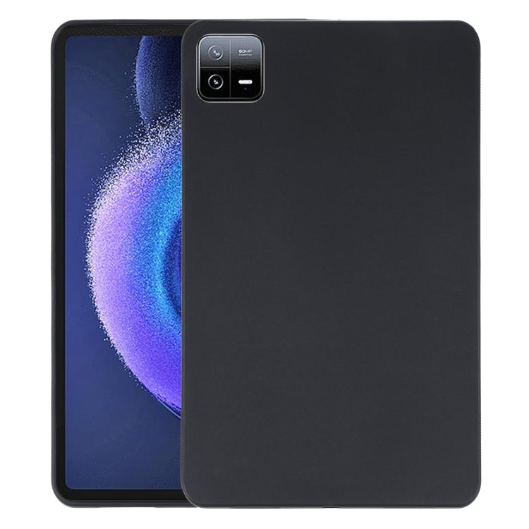 Black TPU tablet case with camera module cutout and slim full cover