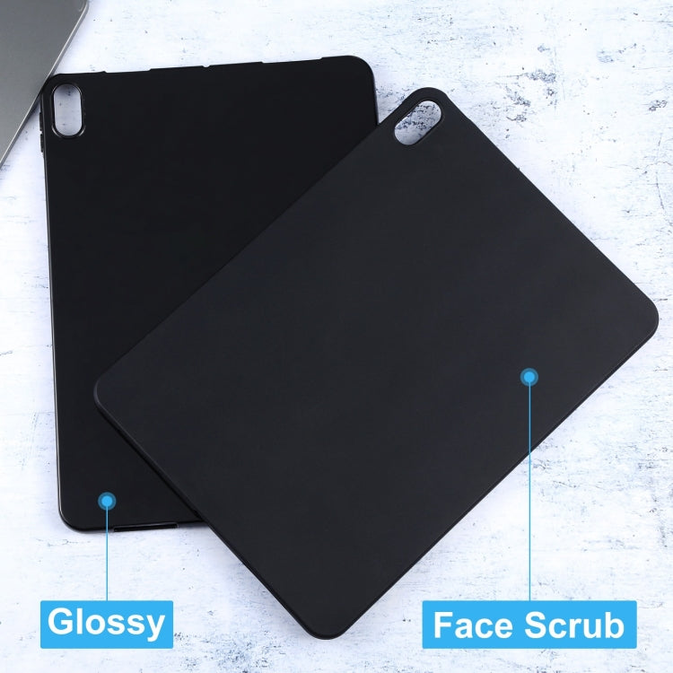 Black TPU tablet case showing front and back panel surfaces