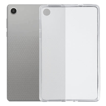 Clear TPU tablet case with camera cutout and raised corners