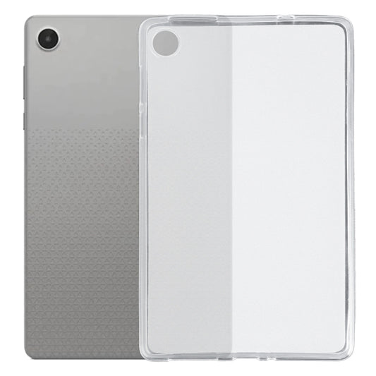 Clear TPU tablet case with camera cutout and raised corners