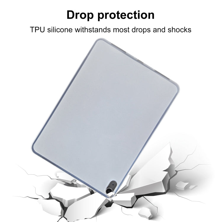Clear TPU tablet case with drop protection cushioning and corner coverage