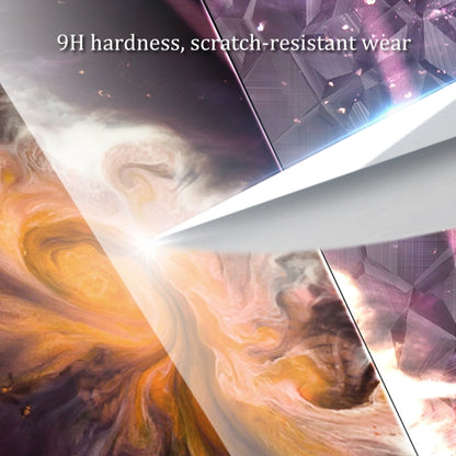Colorful marble pattern glass phone case with raised edge protection