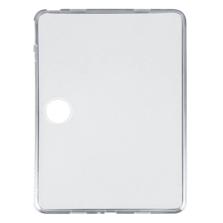 Transparent TPU tablet case with camera cutout and smooth back cover
