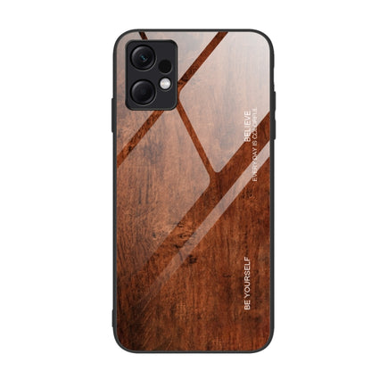 Coffee-brown wood-grain TPU phone case with diagonal geometric stripes
