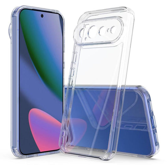 Clear protective TPU phone case with raised edges and camera cutout