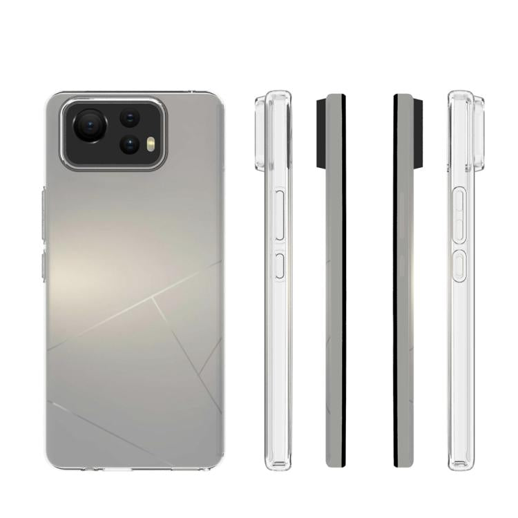 Waterproof textured TPU case set: clear back cover and side rails with button cutouts