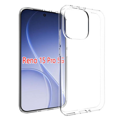Transparent TPU phone case on a blue gradient phone with raised camera protection