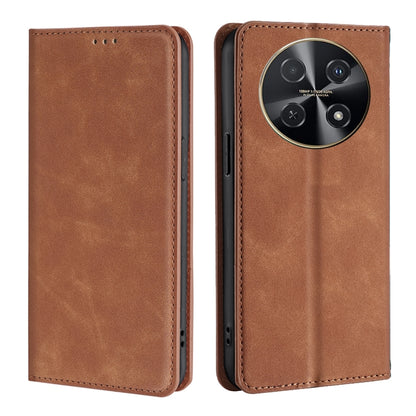 Light brown leather magnetic phone case, camera and button openings