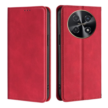 Red leather magnetic phone case, camera and button openings