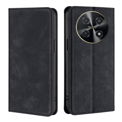 Black leather magnetic phone case, camera and button openings