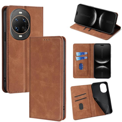 Magnetic leather phone case folio wallet, light brown, card slots and kickstand.