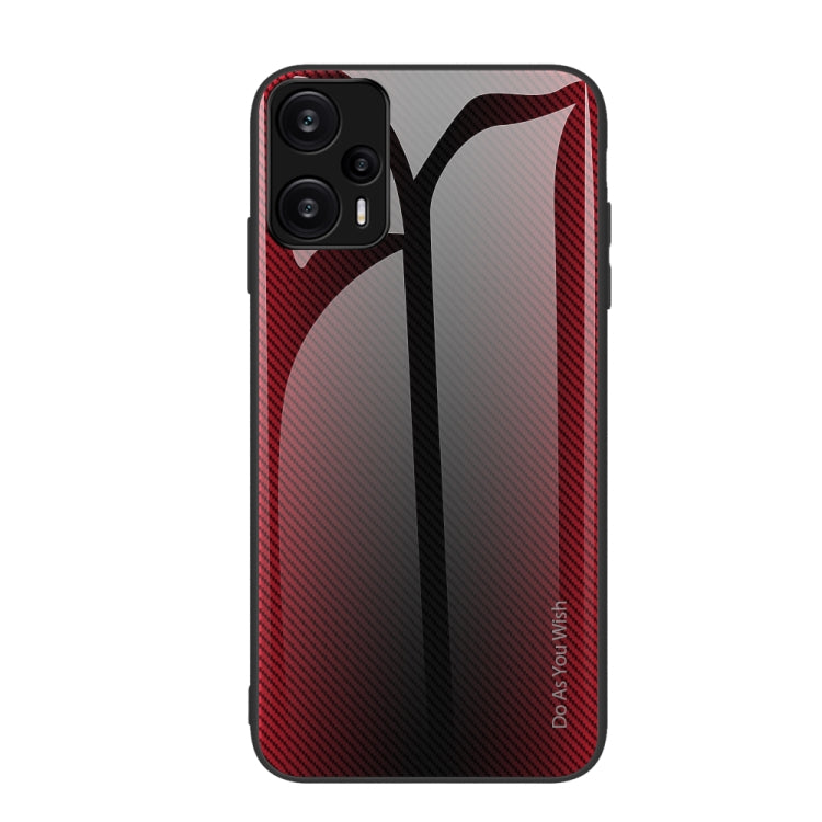 Red textured TPU phone case with raised camera cutouts and carbon-fiber pattern