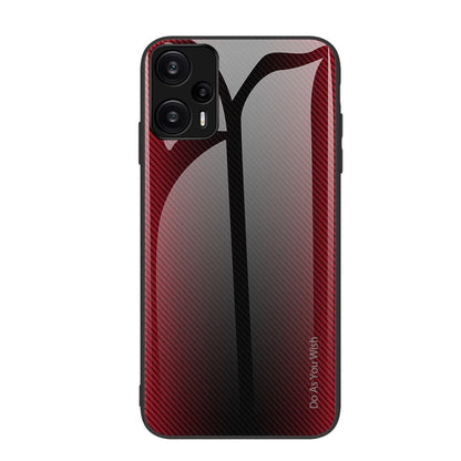 Red textured TPU phone case with raised camera cutouts and carbon-fiber pattern