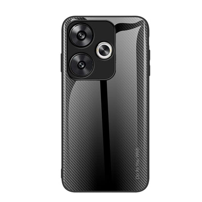 Black gradient TPU phone case with textured carbon fiber look and camera cutouts