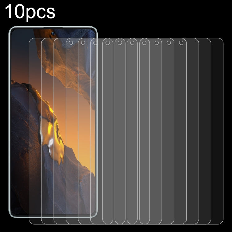 Tempered glass screen protectors (10-pack) with 2.5D edges, clear anti-scratch film