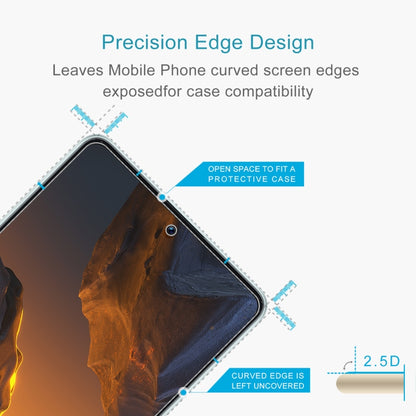 Tempered glass screen protector with 2.5D curved edge design for phone case fit