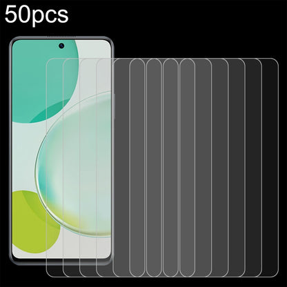 Tempered glass screen protector film set, clear 50-pack, multiple pieces included