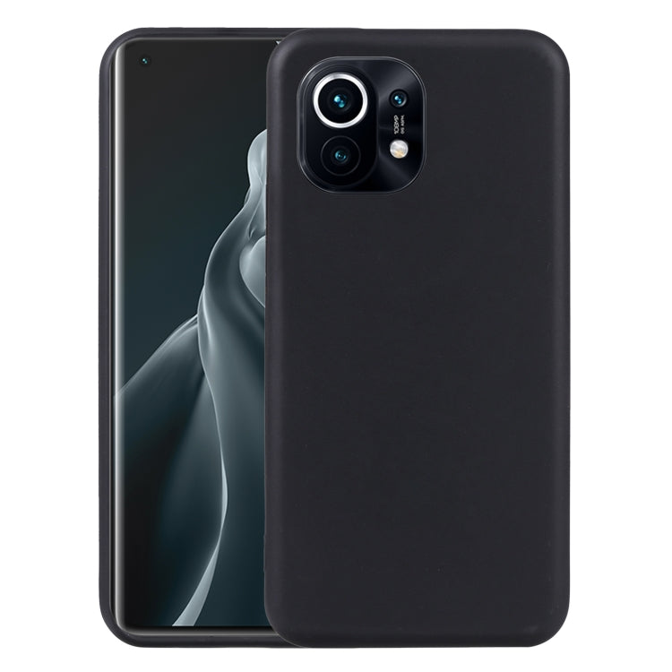 Black TPU phone case with camera and button cutouts for Xiaomi Mi 11