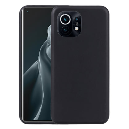 Black TPU phone case with camera and button cutouts for Xiaomi Mi 11
