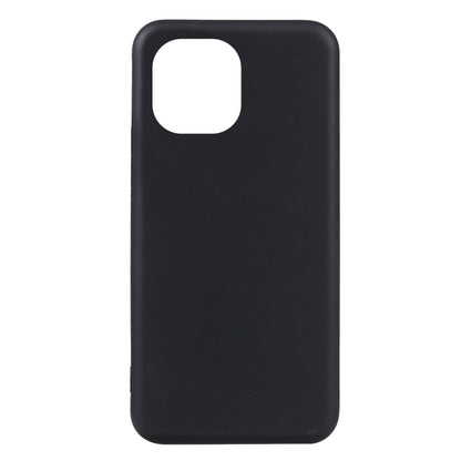 Black TPU phone case back cover with camera cutout and raised lip