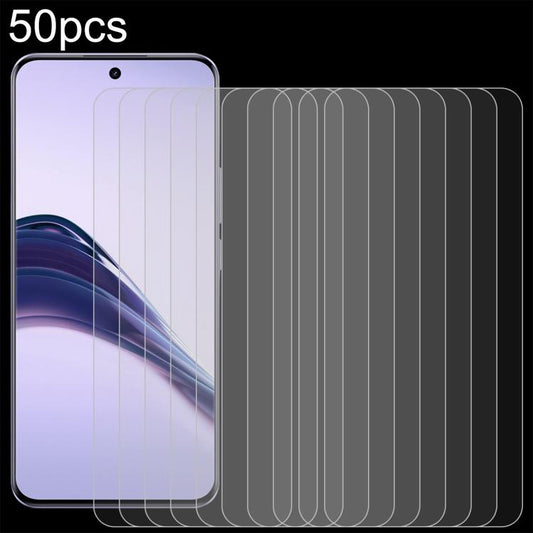 Clear 2.5D tempered glass screen protector films set, 50 pcs, 9H, 0.26mm