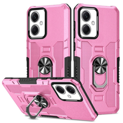 Armor hybrid phone case with ring holder and kickstand, pink