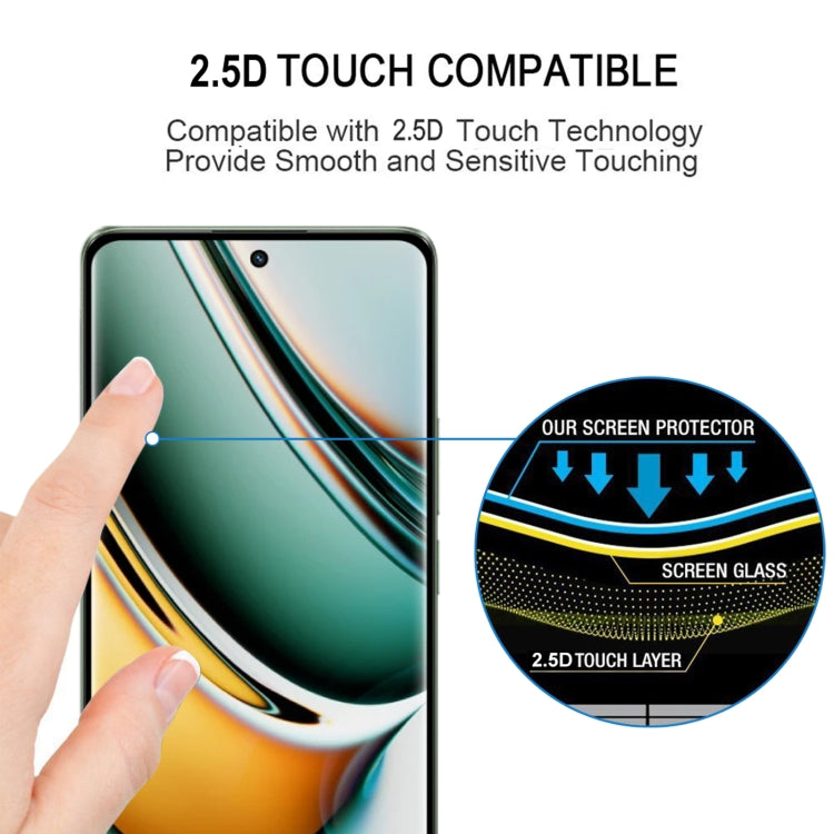 2.5D touch tempered glass screen protector for Realme 11 Pro, smooth edges