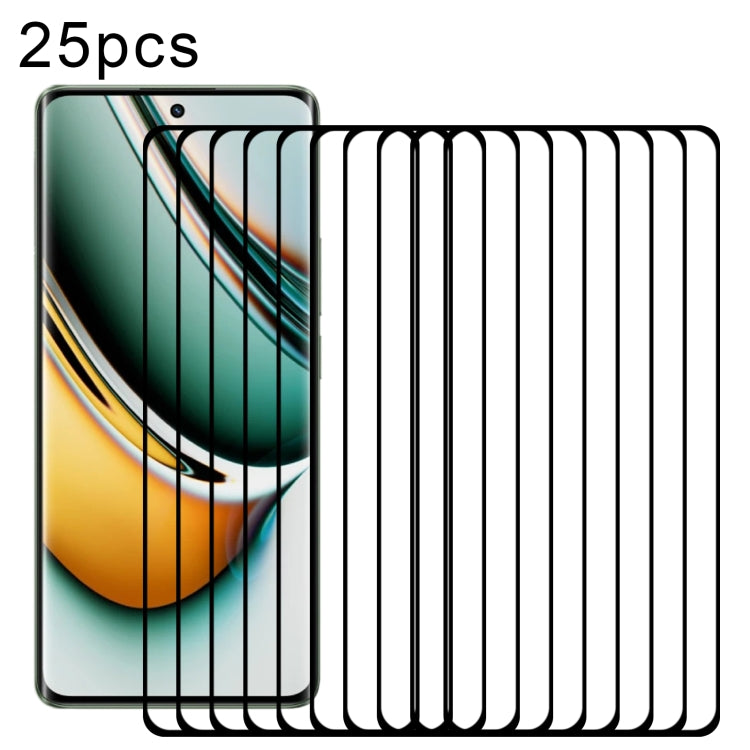 25-pack tempered glass screen protector sheets with curved full-coverage design