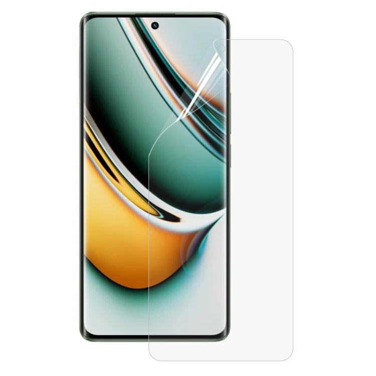 Clear hydrogel screen protector film with rounded edges for Realme 11 Pro