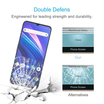 Tempered glass screen protector film with reinforced glass design for improved durability