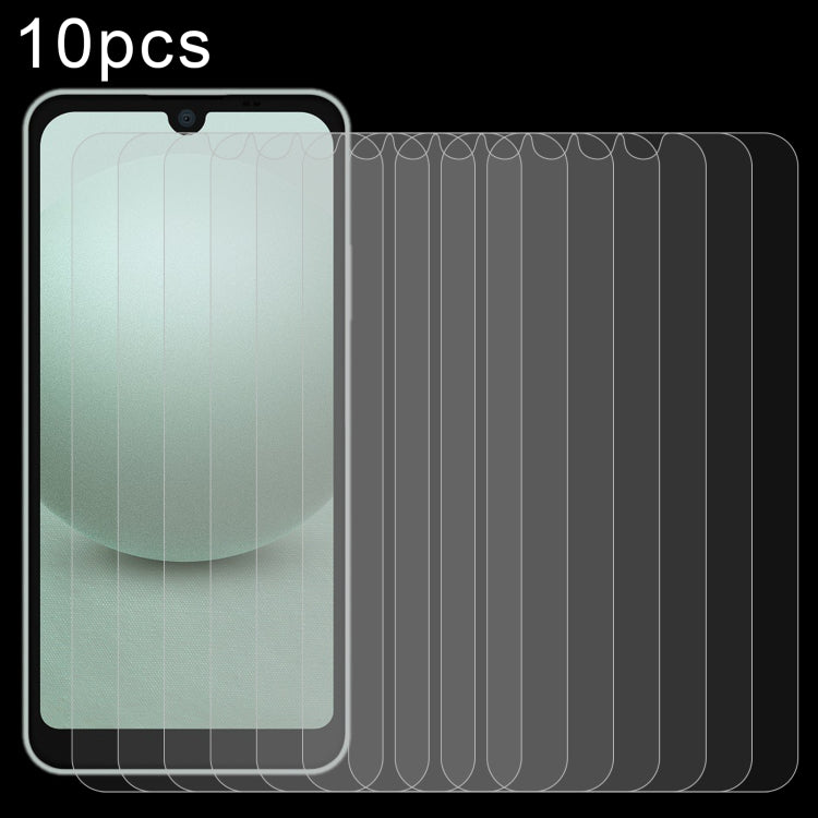 Clear 2.5D tempered glass screen protector set, 10-pack, stacked films for smartphone