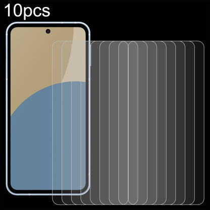 Clear 2.5D tempered glass screen protector set, 10-pack, stacked films for smartphone