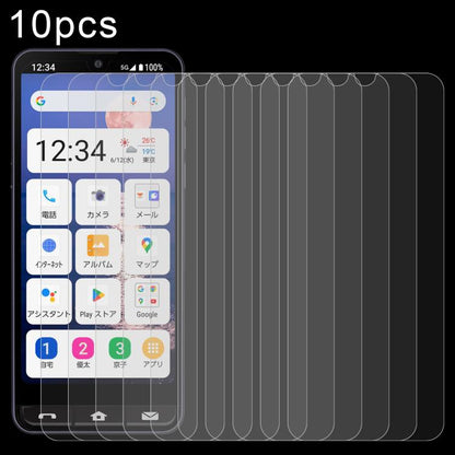Tempered glass screen protector overlay on smartphone display with icons visible