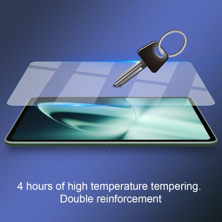 Tablet tempered glass film laid over the screen, with smooth protective panel