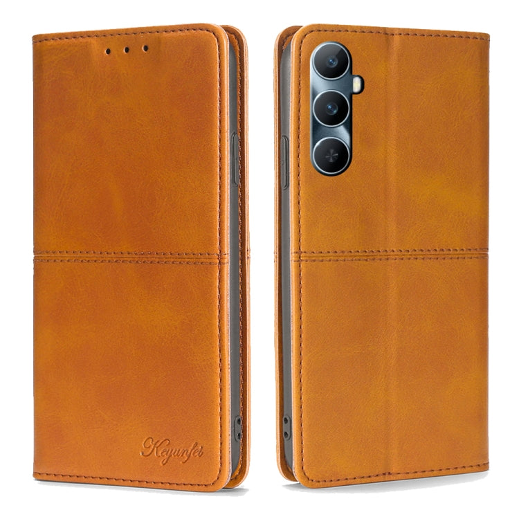 Orange textured leather magnetic wallet phone case with camera cutout and buttons