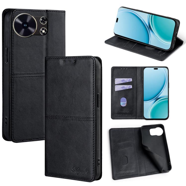 Black magnetic folio phone case with card slots and flip stand