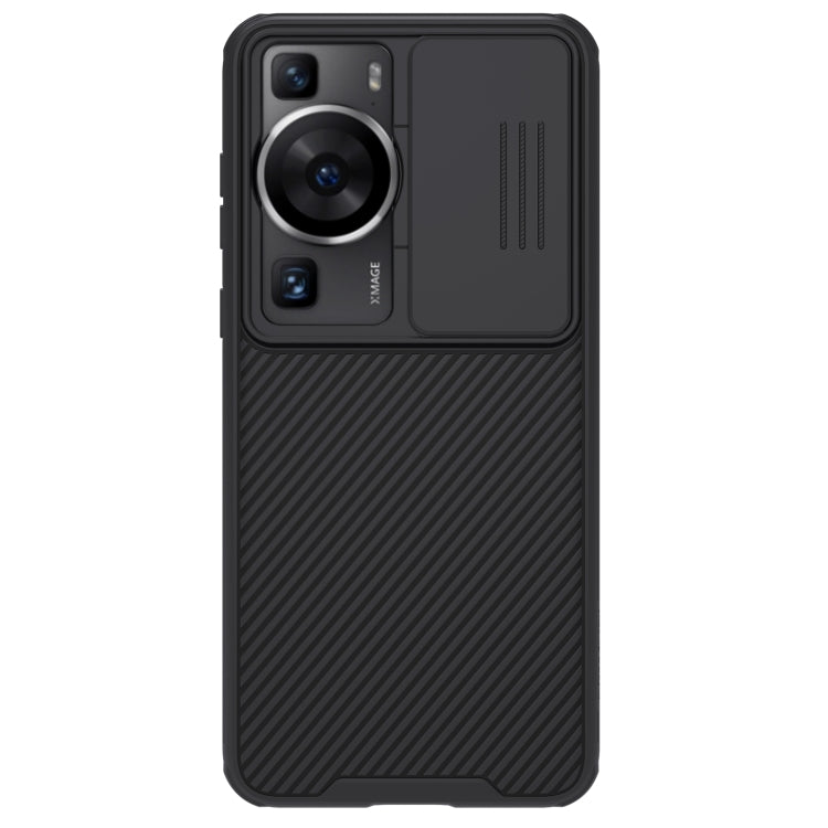 NILLKIN CamShield Pro phone case for Huawei P60 Pro, black textured design with camera cutouts