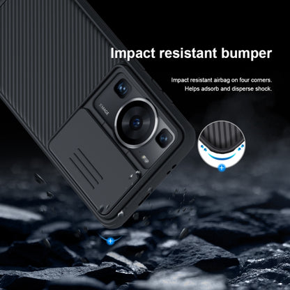 NILLKIN CamShield Pro phone case for Huawei P60 Pro, black shock-absorbing bumper corners