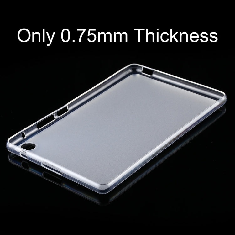 Transparent TPU tablet case for Huawei MatePad T8, slim profile with button openings