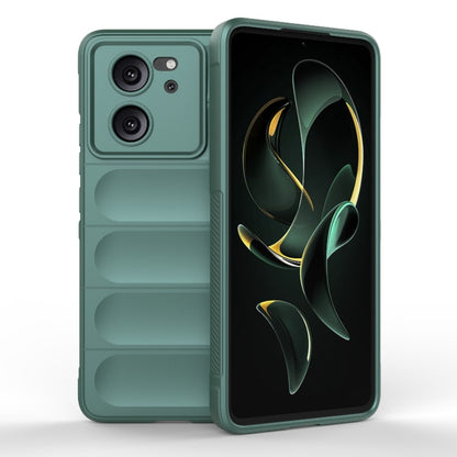 Teal TPU flannel phone case with raised edge and camera cutouts