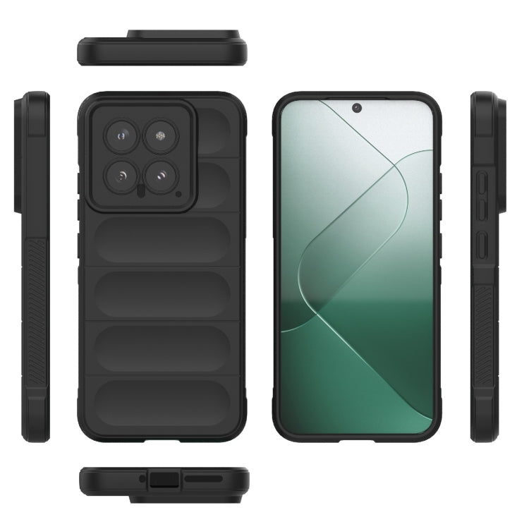 Black rugged phone case with side buttons and raised camera module cover