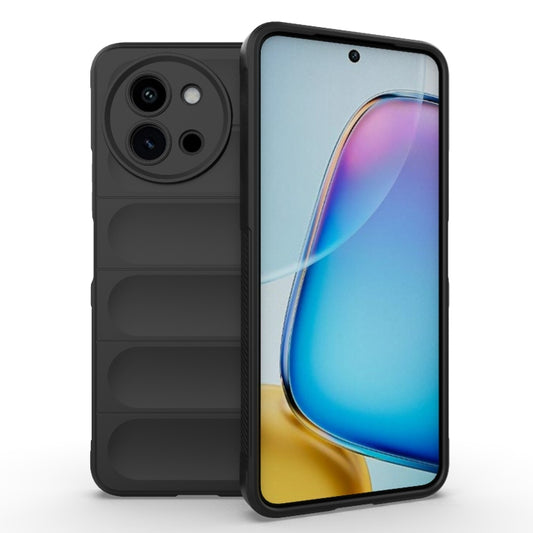 Black TPU flannel phone case with raised camera cutouts and grippy side texture