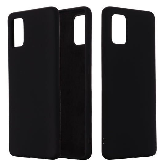 Black silicone full-coverage phone case for Samsung Galaxy A51 5G, with cutouts